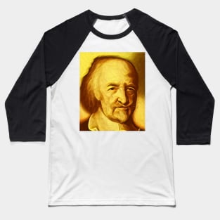 Thomas Hobbes Golden Portrait | Thomas Hobbes Artwork 8 Baseball T-Shirt